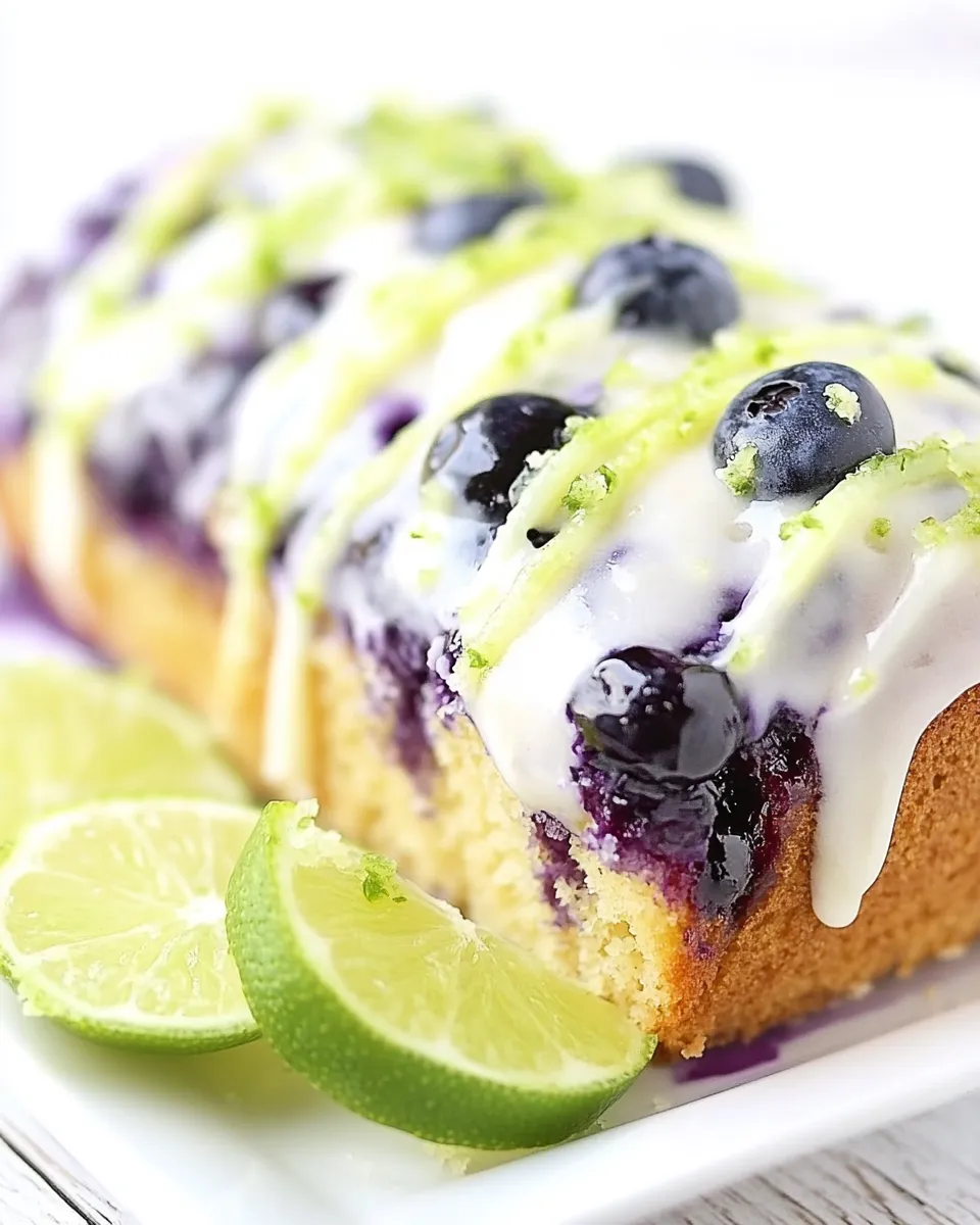 Classic Moist Blueberry Lime Loaf Cake image