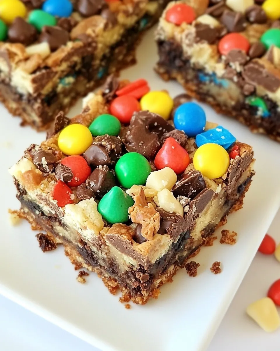 Homemade Monster Magic Cookie Bars photo