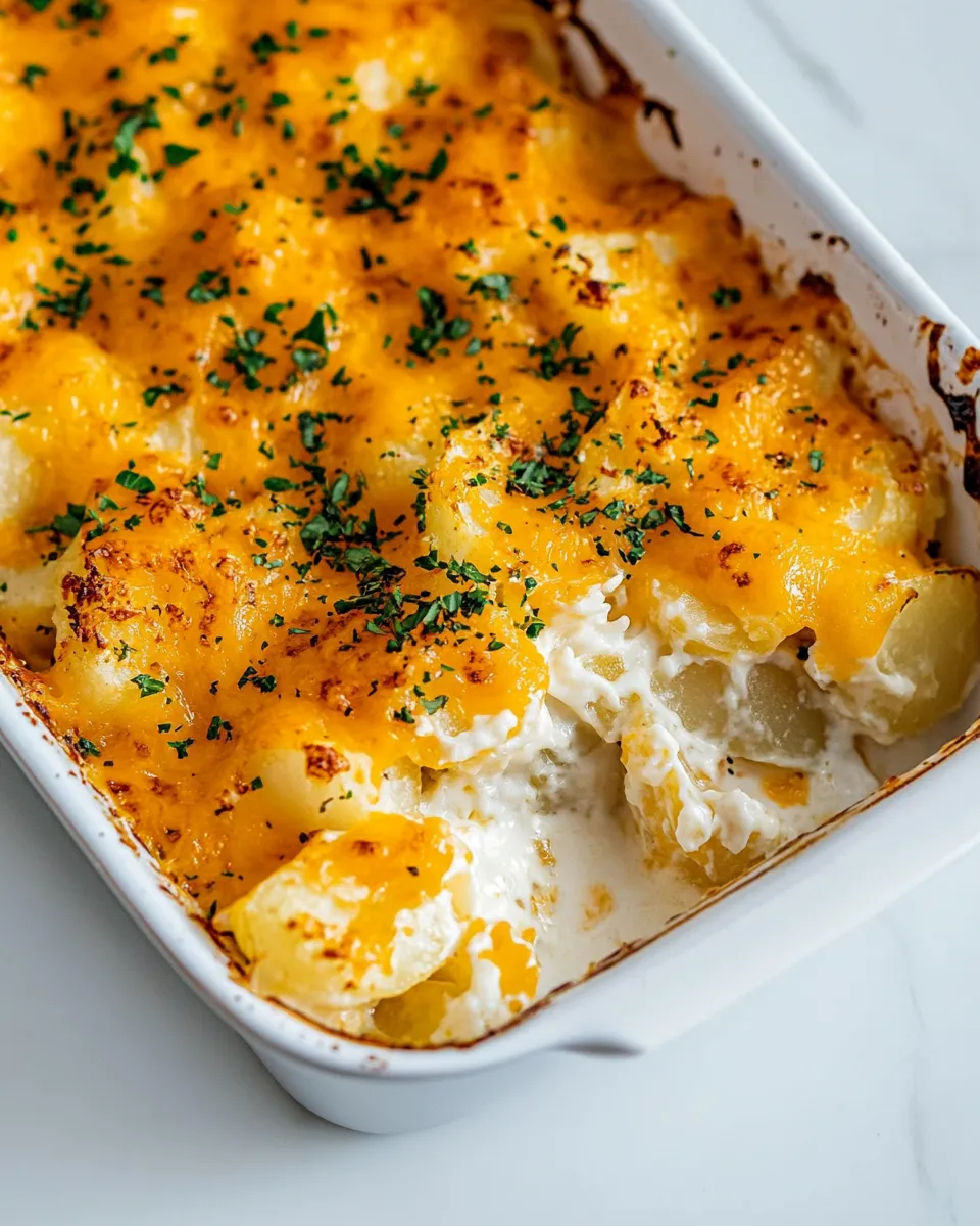 Homemade My Moms Cheesy Potatoes. dish image