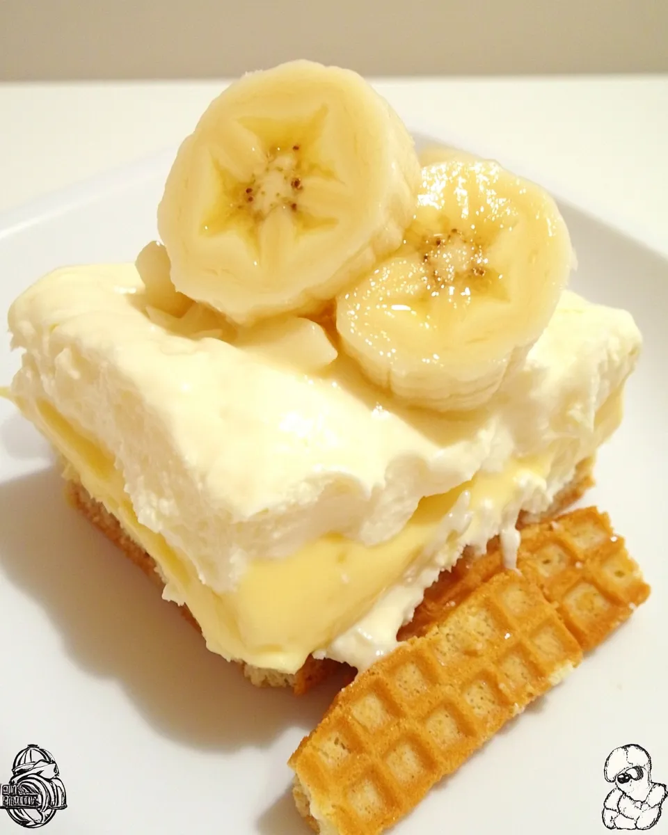Homemade Nilla Wafers Banana Cream Dessert photo