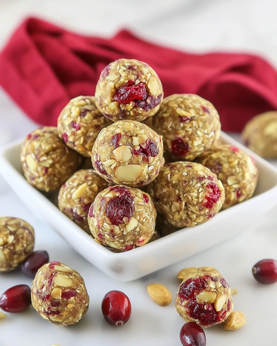 Easy No-Bake Almond Cranberry Energy Balls image