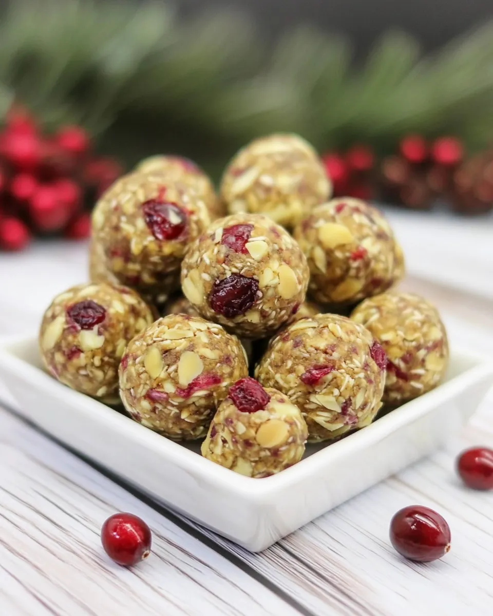 Delicious No-Bake Almond Cranberry Energy Balls recipe photo