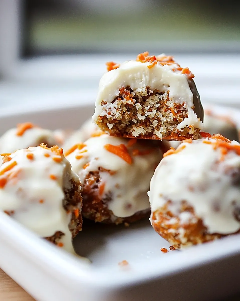 Easy No-Bake Carrot Cake Bites recipe photo