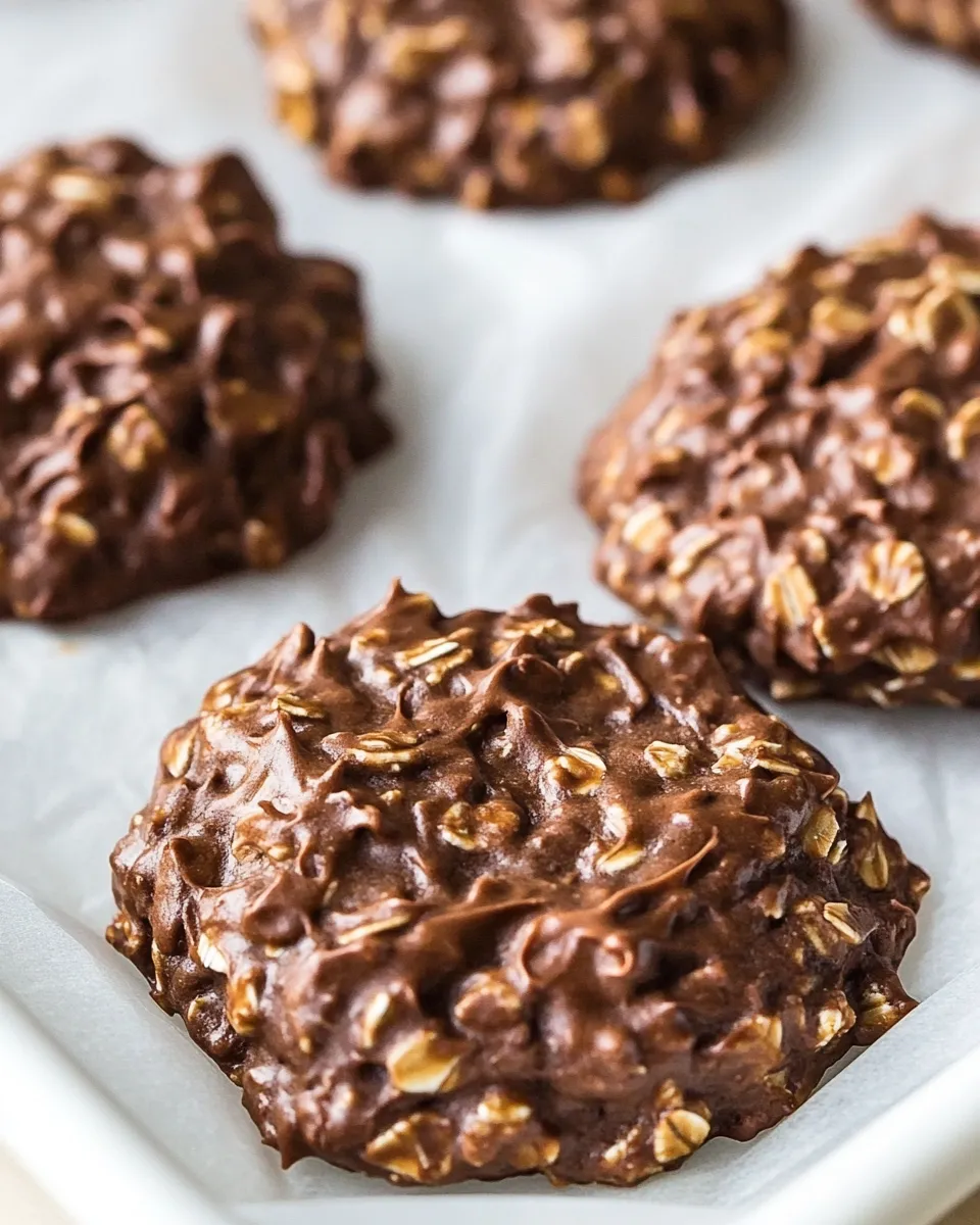 Easy No-Bake Chocolate Oatmeal Cookies recipe photo