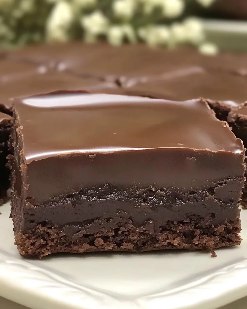 Quick No Bake Brownies shot