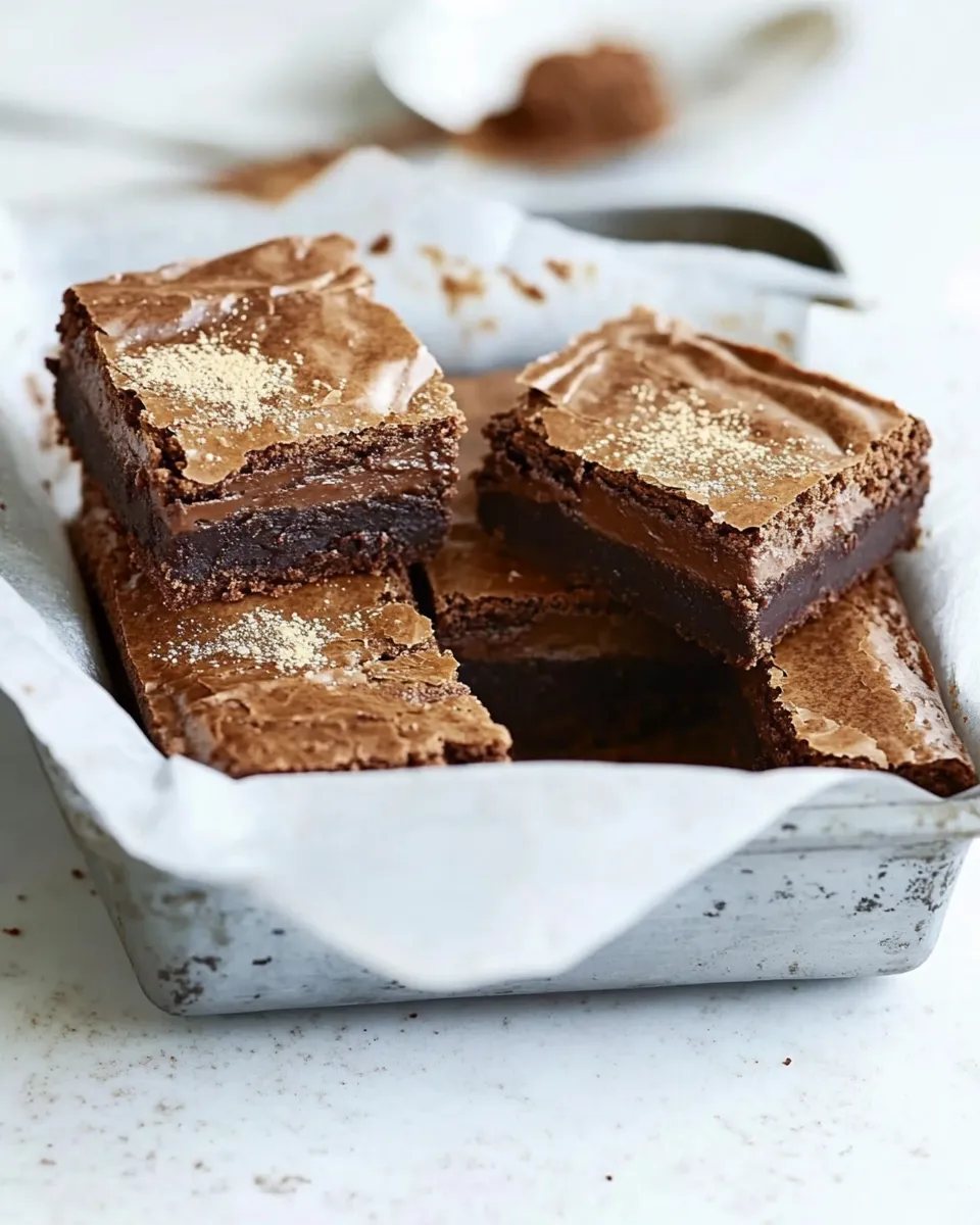 Classic Nutella Brownies shot