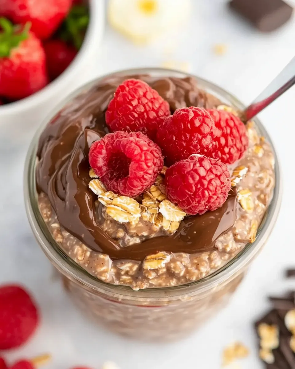 Healthy Nutella Overnight Oats recipe photo