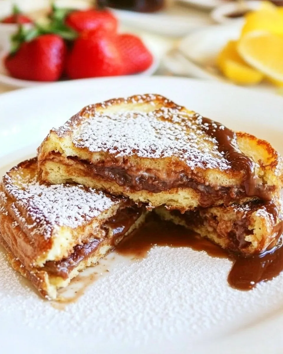 Classic Nutella Stuffed French Toast image