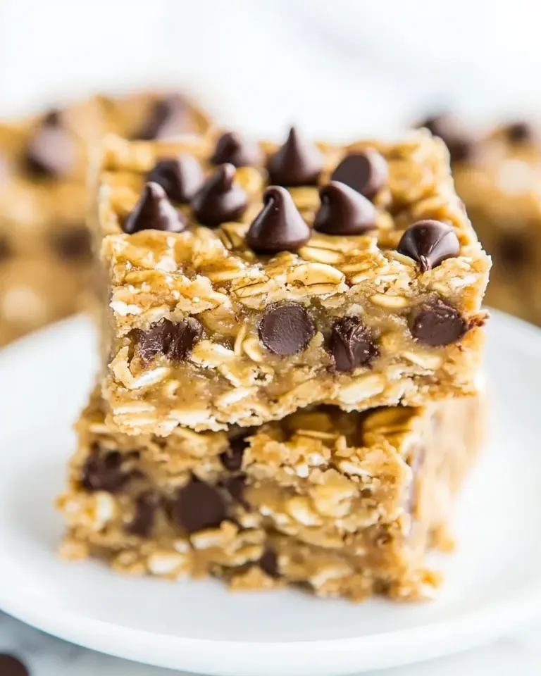 Homemade Oatmeal Peanut Butter Chocolate Chip Bars photo