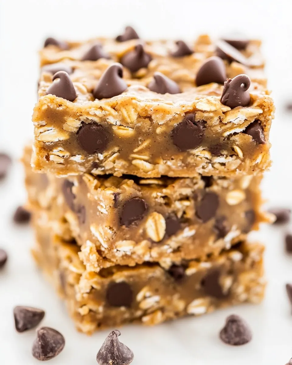 Easy Oatmeal Peanut Butter Chocolate Chip Bars recipe photo