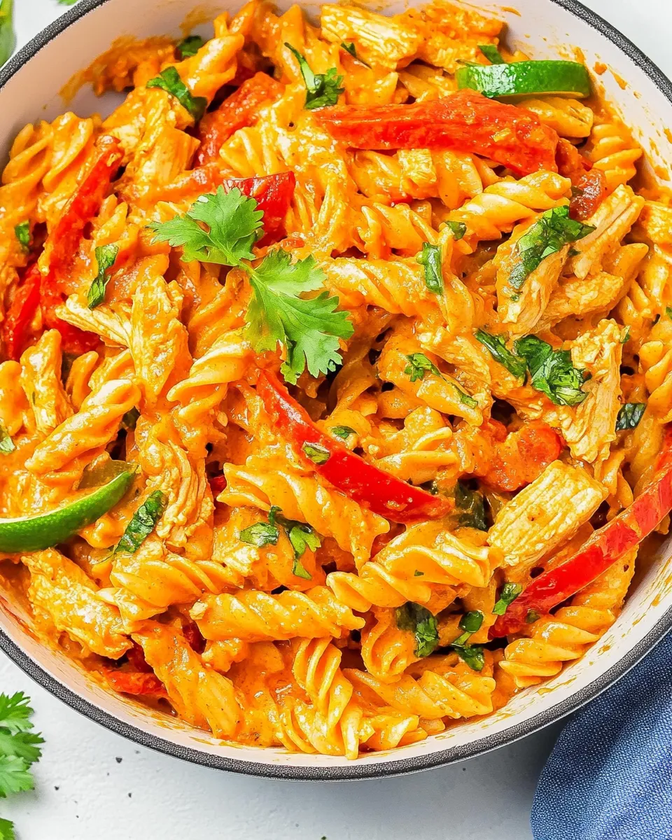 Delicious One Pot Chicken Fajita Pasta recipe image