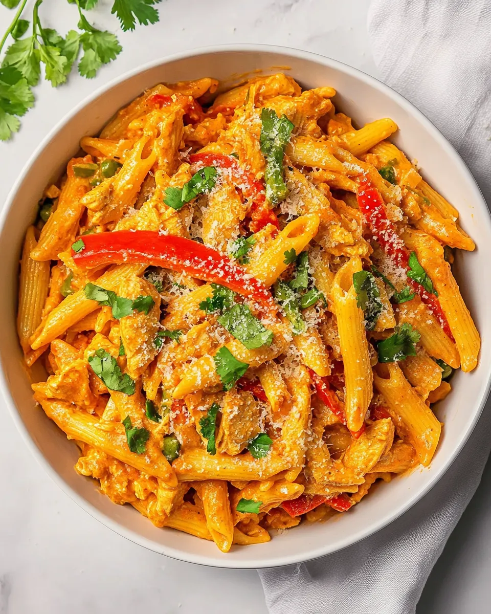 Quick One Pot Chicken Fajita Pasta shot