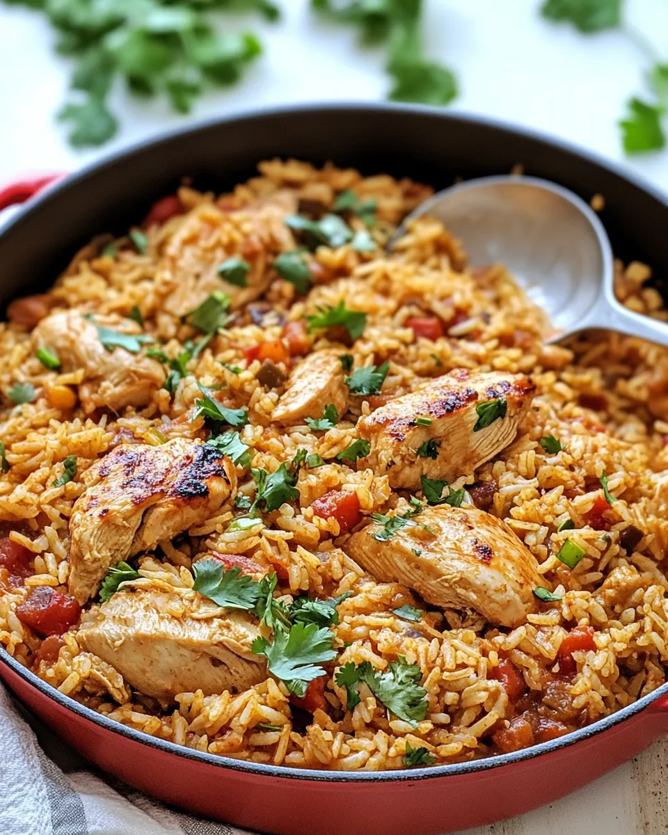 Savory One Pot Mexican Chicken & Rice dish photo