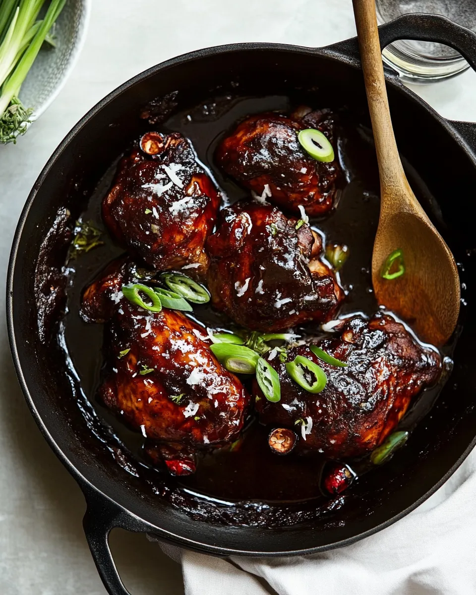 Perfect One Skillet Filipino Coconut Adobo Chicken. dish image