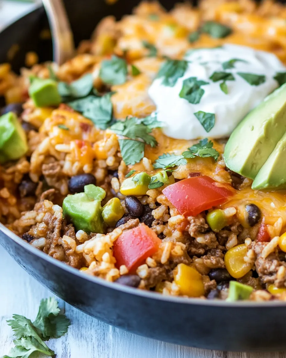 Easy One Skillet Mexican Beef and Rice photo