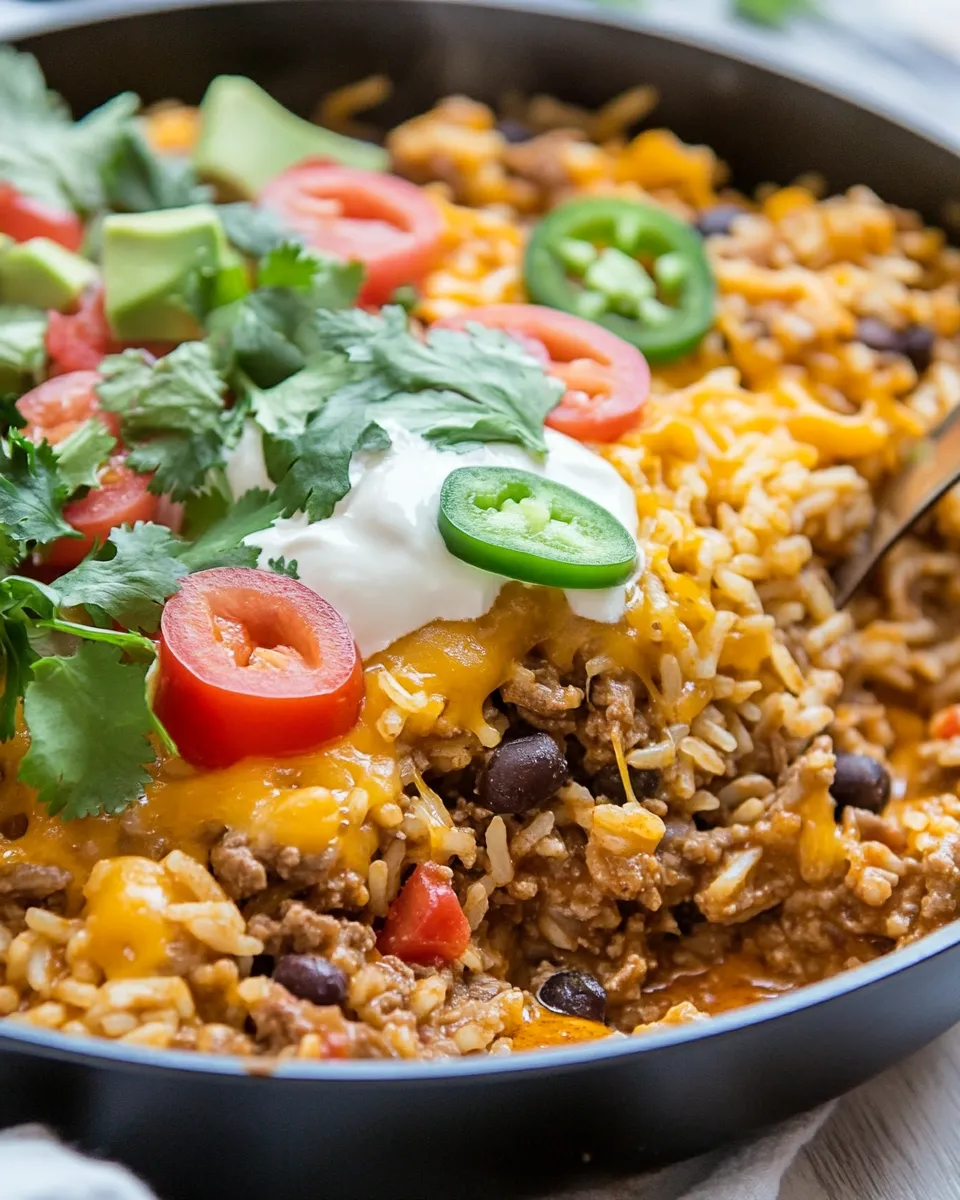 Quick One Skillet Mexican Beef and Rice shot
