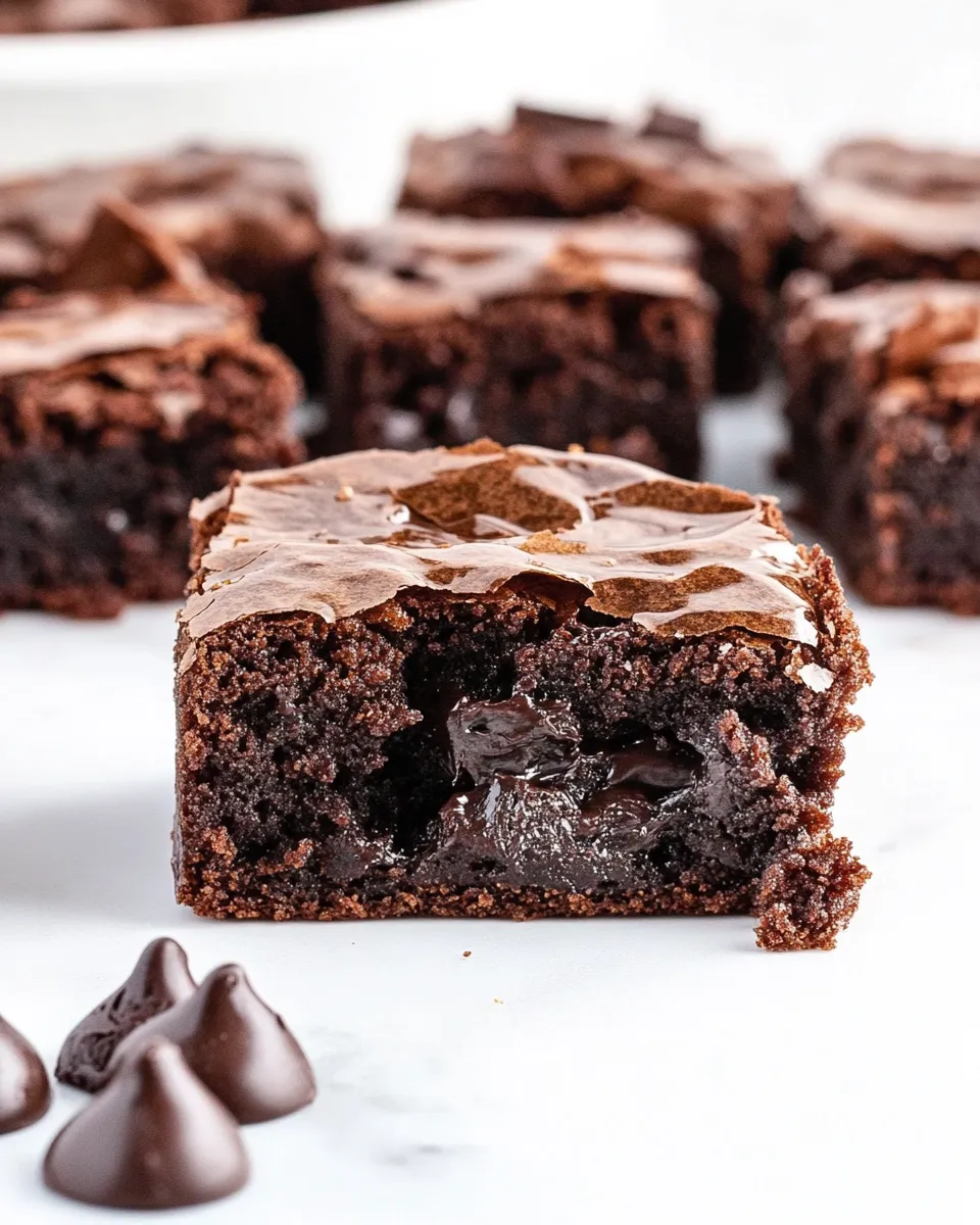 Delicious Ooey Gooey Brownies shot