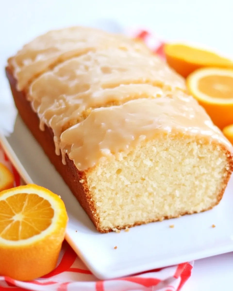Delicious Orange Loaf shot