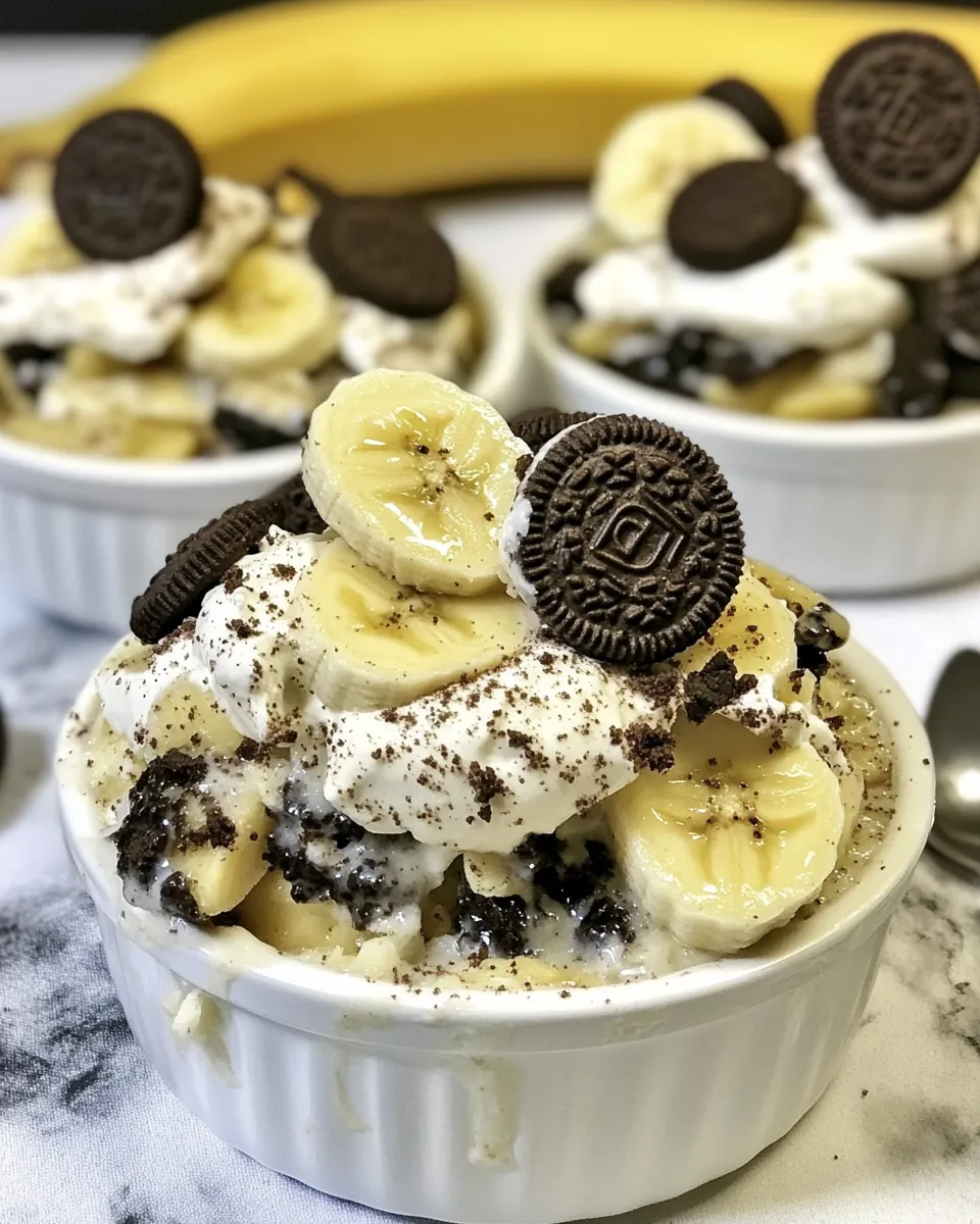 Delicious Oreo Banana Pudding shot