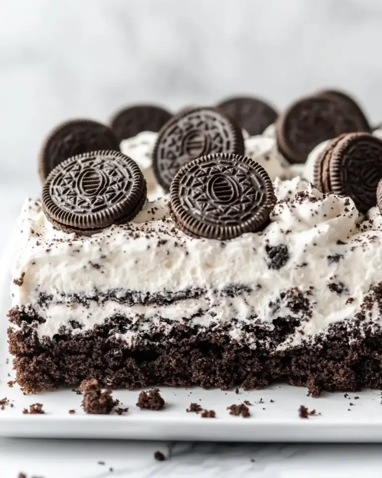 Homemade Oreo Cake (Creamy Oreo Poke Cake) photo