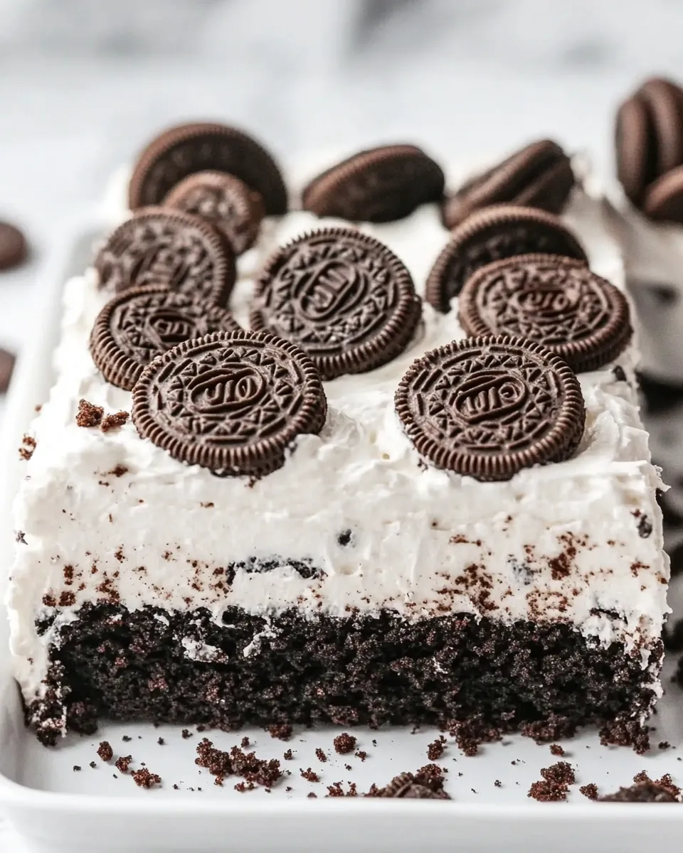 Easy Oreo Cake (Creamy Oreo Poke Cake) recipe photo