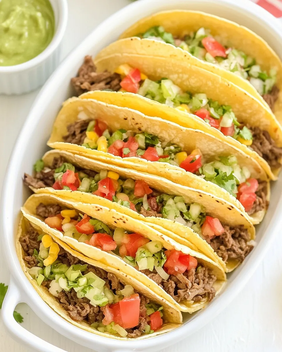 Easy Oven Baked Beef Tacos shot