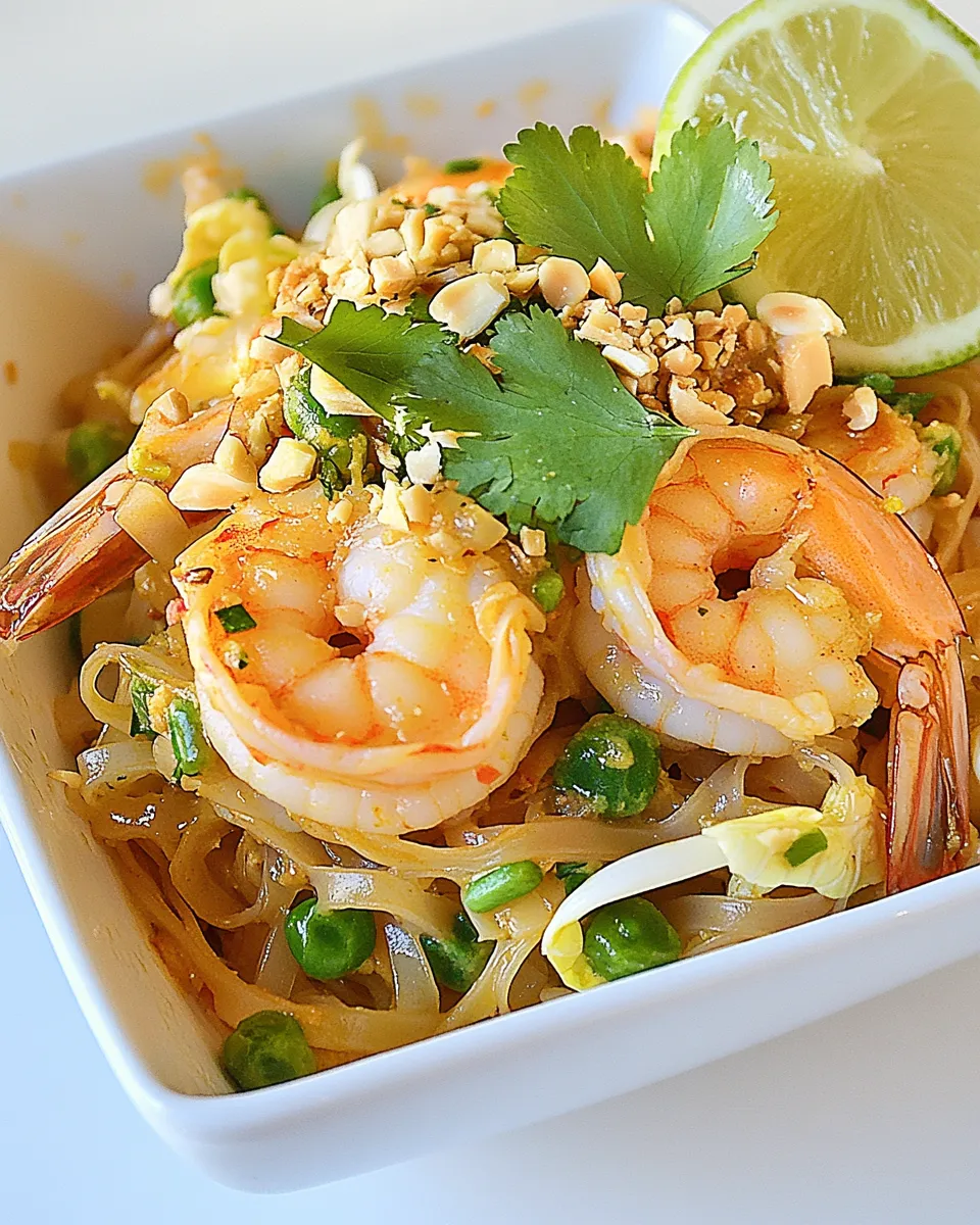 Quick Pad Thai Shrimp shot