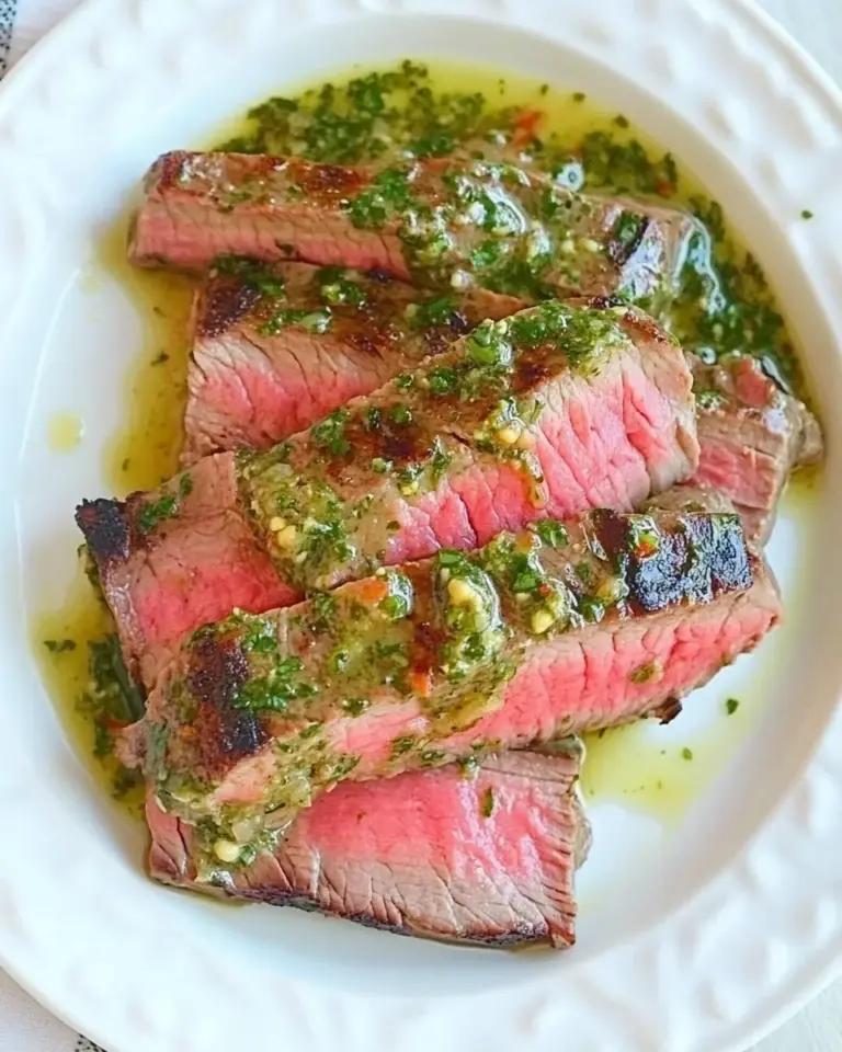 Homemade Pan-Seared Flat Iron Steak with Spicy Cilantro Sauce photo
