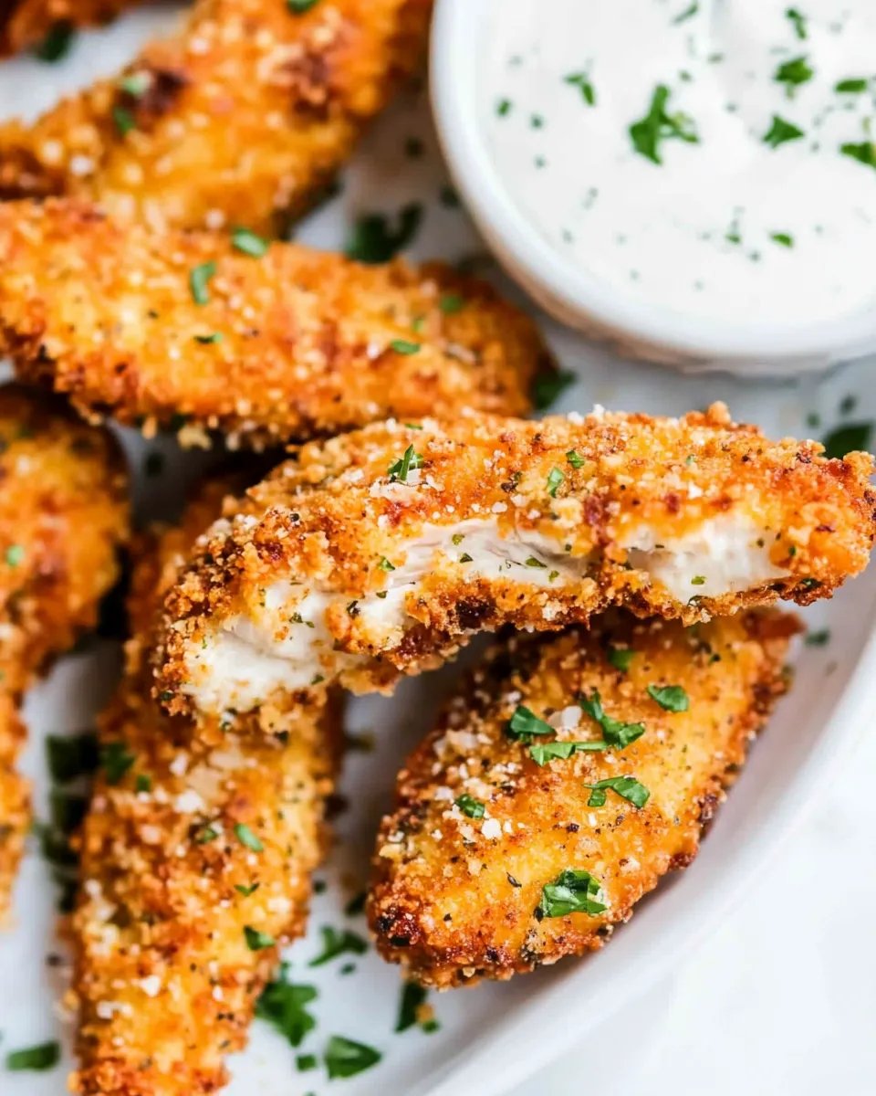 Easy Parmesan Chicken Strips recipe photo