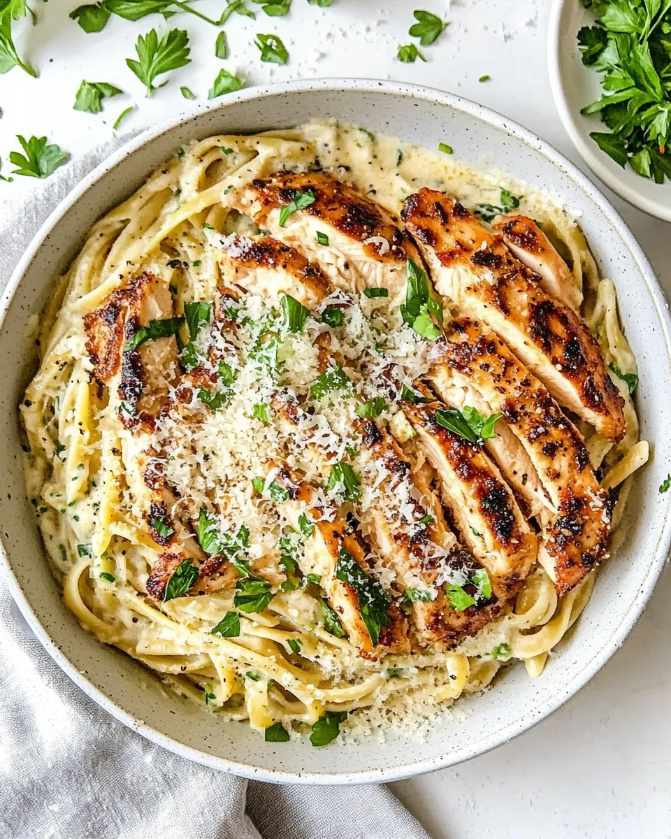 Delicious Parmesan Garlic Chicken with Pasta shot