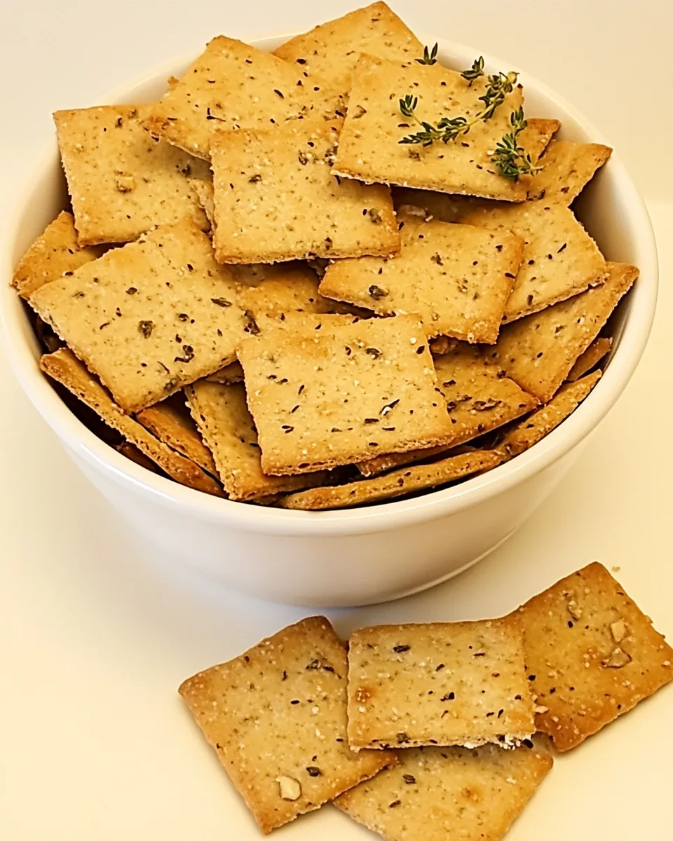 Easy Parmesan & Thyme Crackers recipe photo