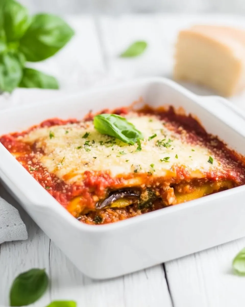 Delicious Parmigiana di Melanzane - Eggplant Parmigiana dish photo