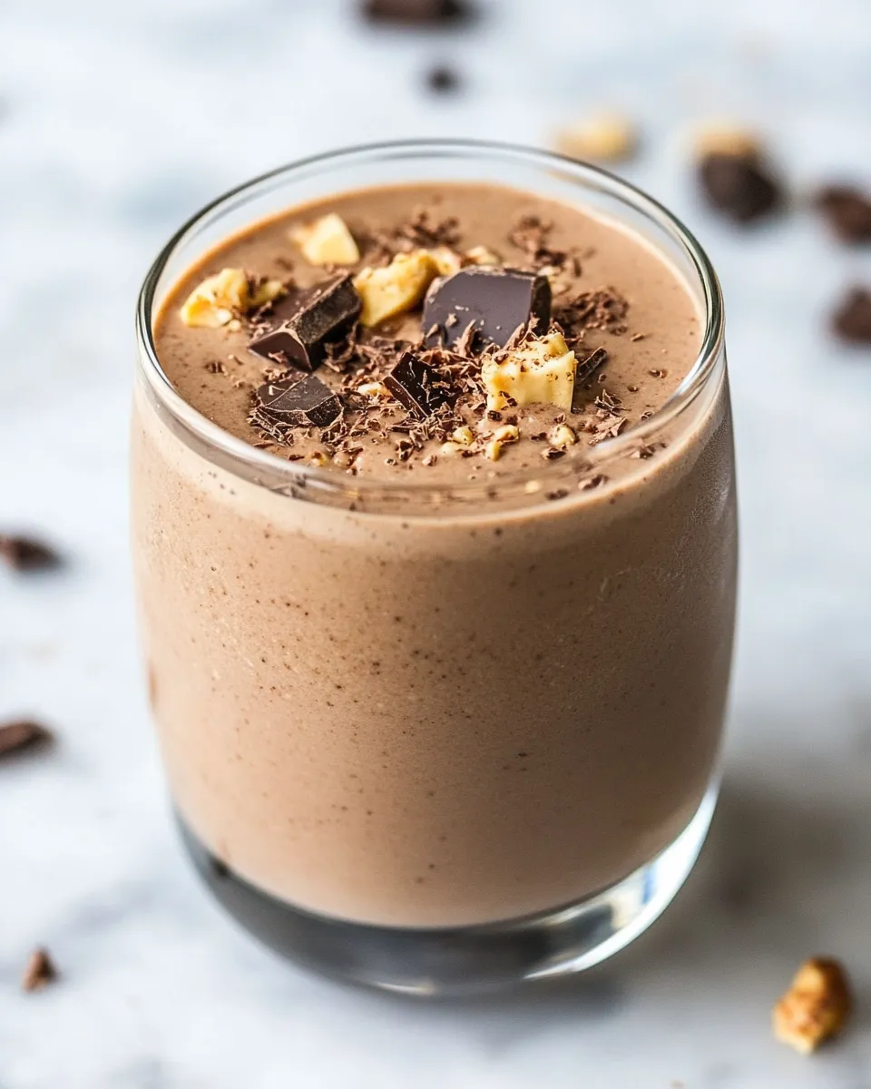 Homemade Peanut Butter-Chocolate Protein Shake photo
