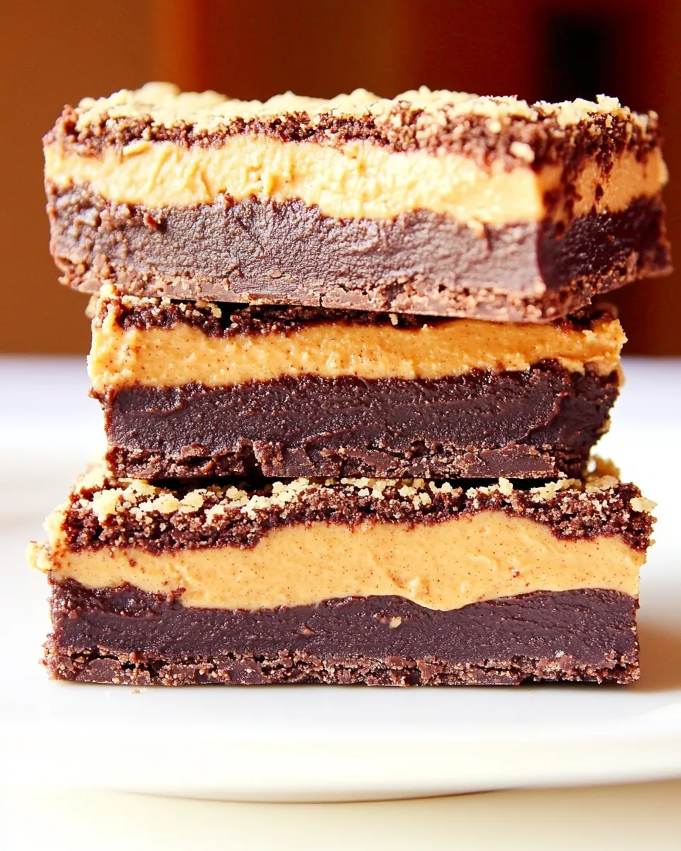 Delicious Peanut Butter Brownie Truffle Bars Recipe image