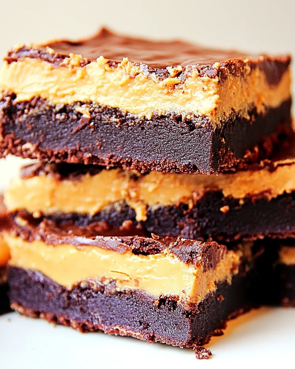 Best Peanut Butter Brownie Truffle Bars Recipe dish photo