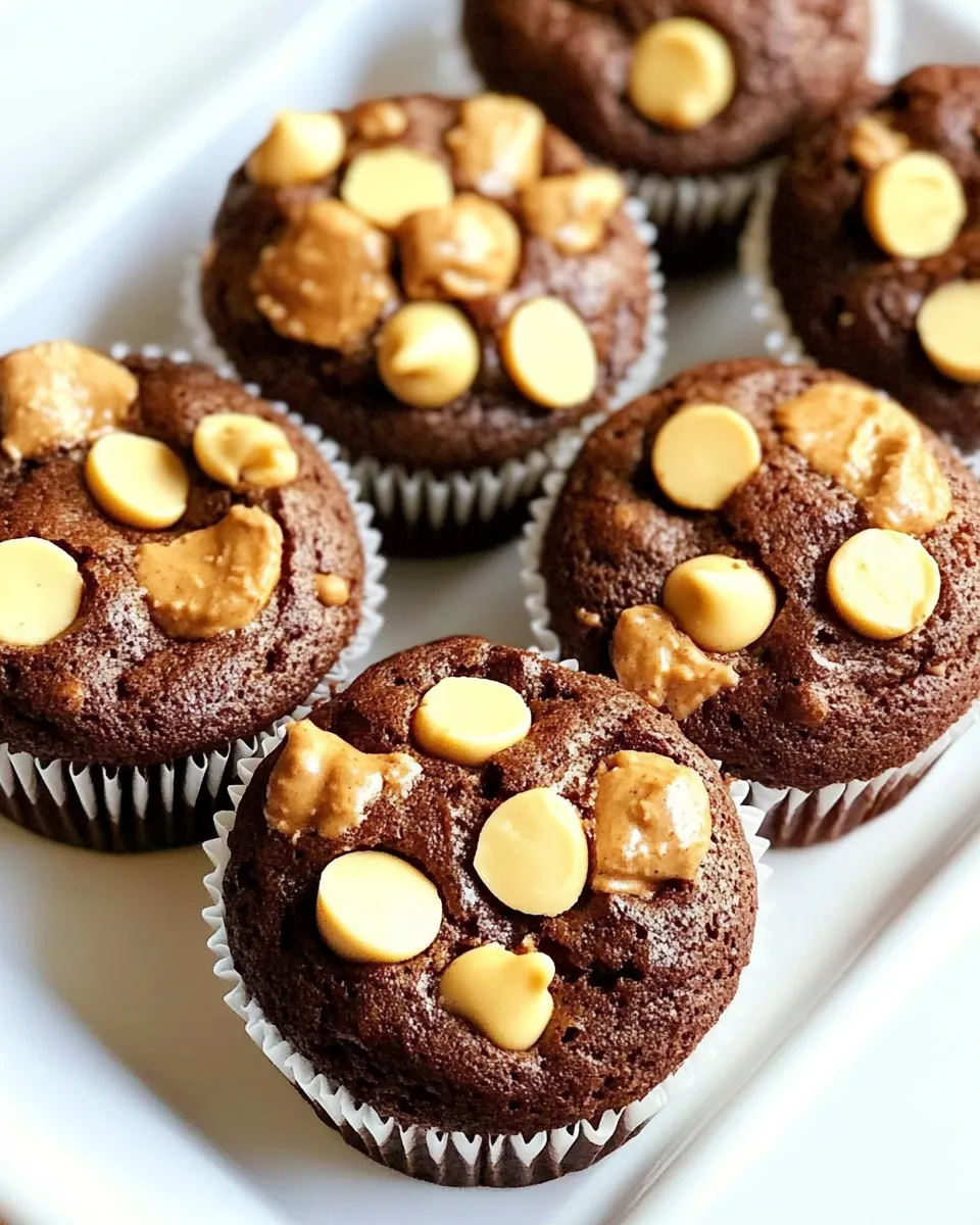 Homemade Peanut Butter Chip Brownie Cupcakes photo