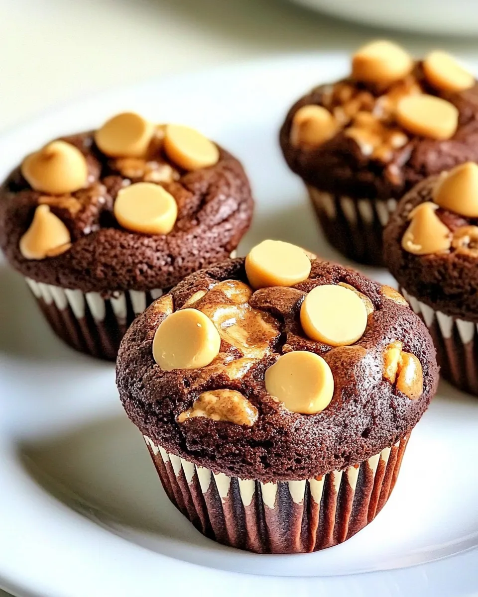 Easy Peanut Butter Chip Brownie Cupcakes recipe photo