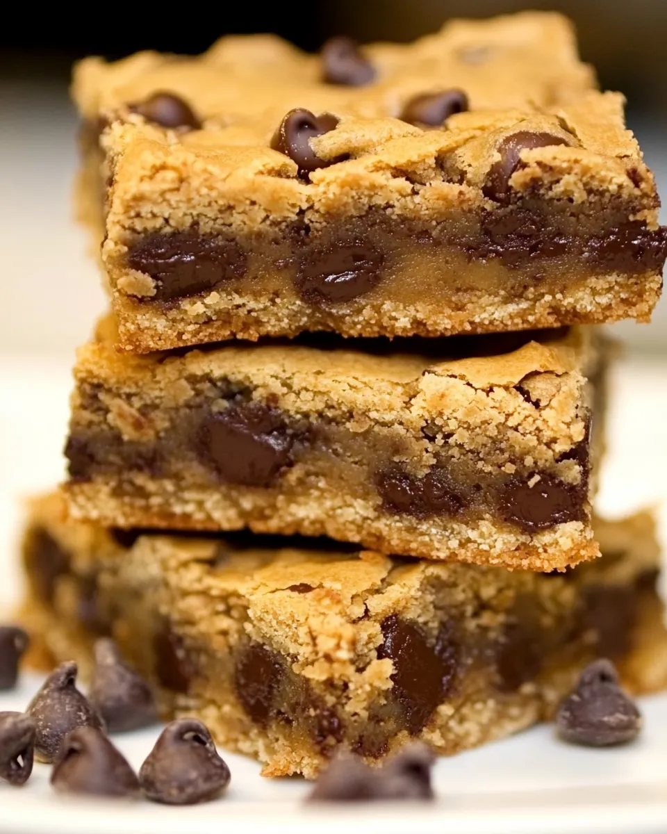 Homemade Peanut Butter Chocolate Chip Cookie Bars photo