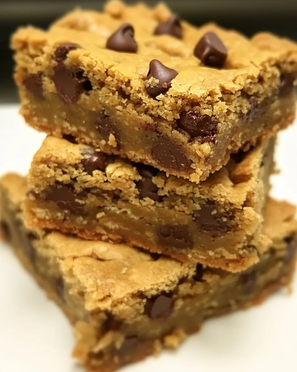 Delicious Peanut Butter Chocolate Chip Cookie Bars image
