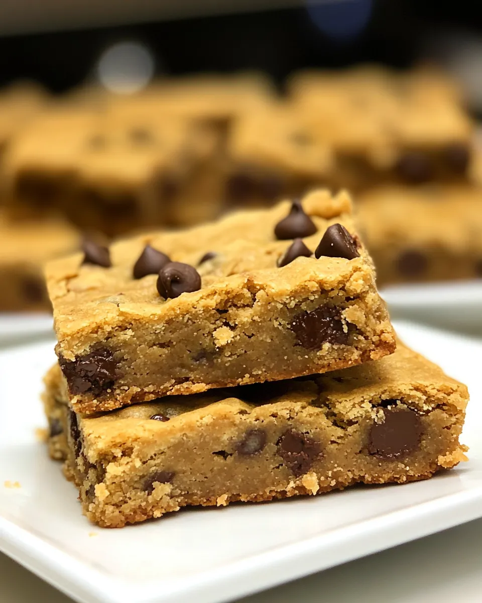 Easy Peanut Butter Chocolate Chip Cookie Bars recipe photo