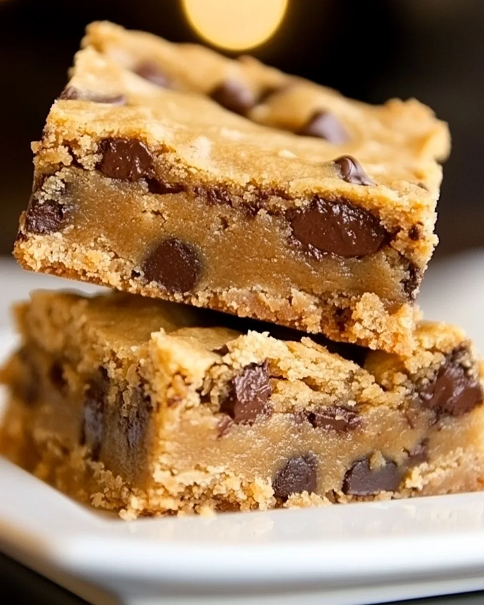 Best Peanut Butter Chocolate Chip Cookie Bars shot