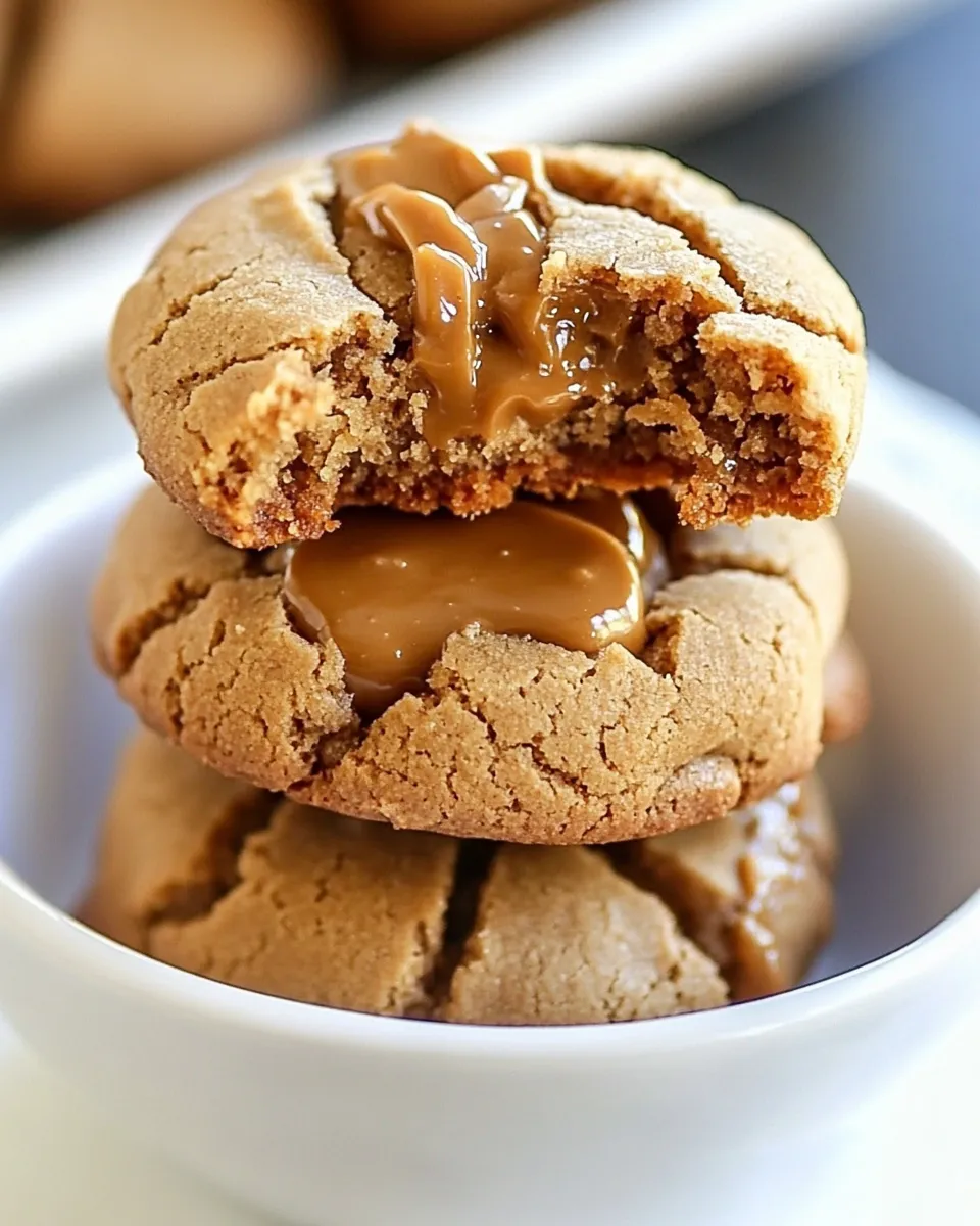Homemade Peanut Butter Cookie Recipe with Salted Peanut Caramel photo