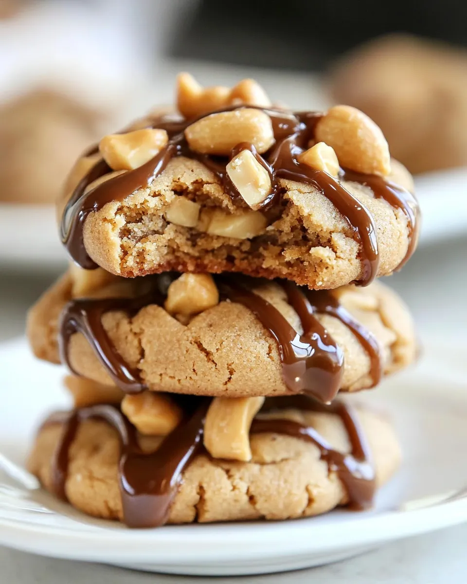 Easy Peanut Butter Cookie Recipe with Salted Peanut Caramel shot