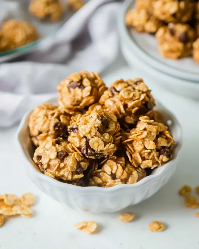 Homemade Peanut Butter Cornflake Cookies (No Bake) photo