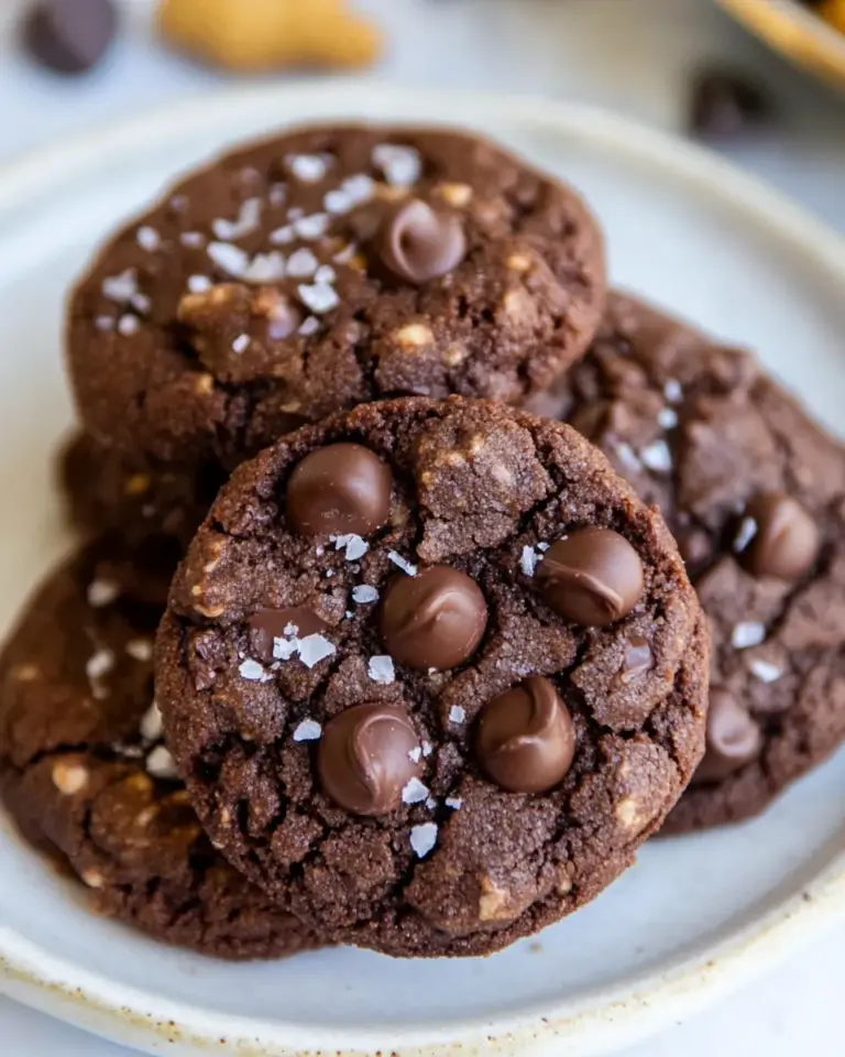 Homemade Peanut Butter Double Chocolate Chickpea Cookies photo