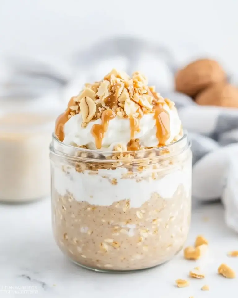 Homemade Peanut Butter Greek Yogurt Overnight Oats photo