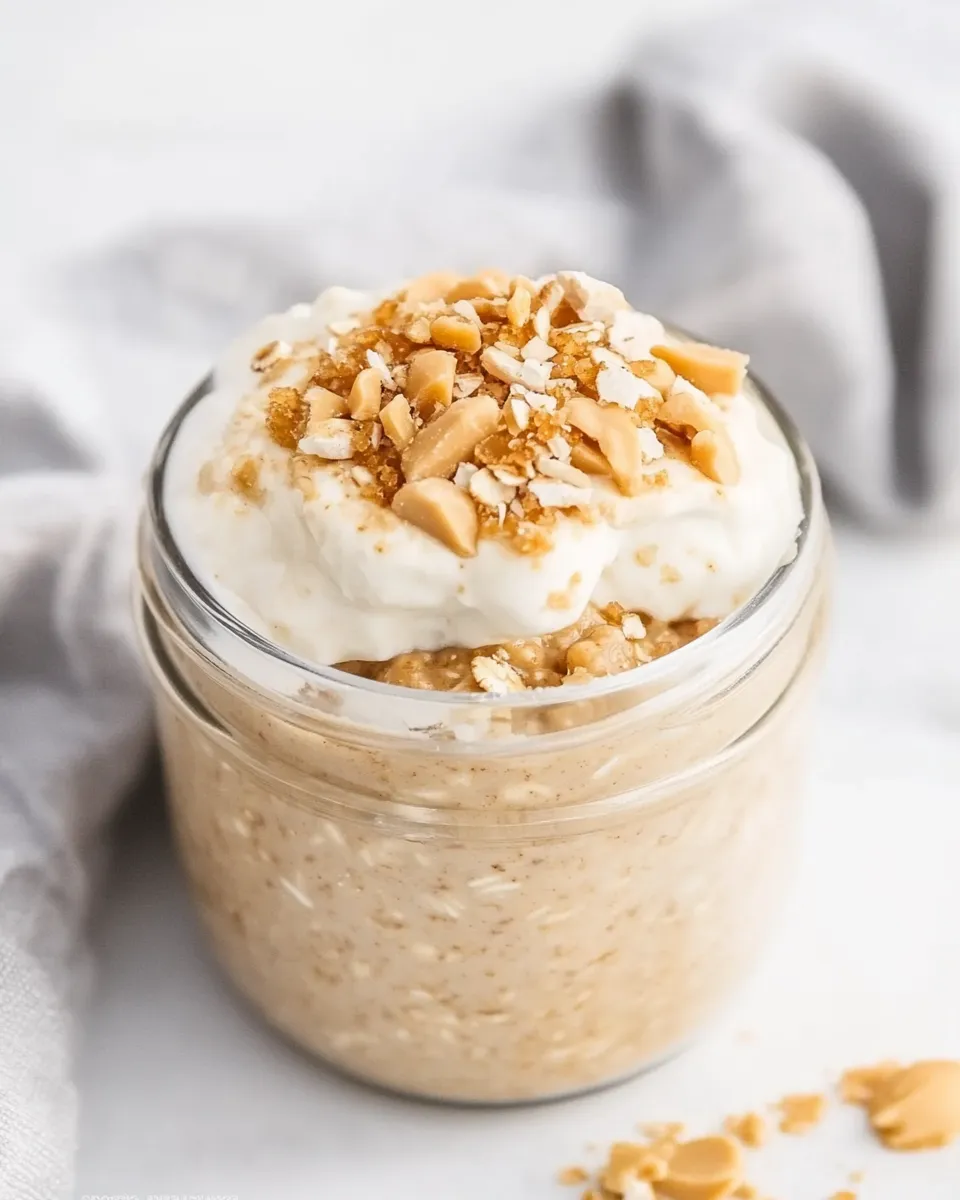 Classic Peanut Butter Greek Yogurt Overnight Oats image