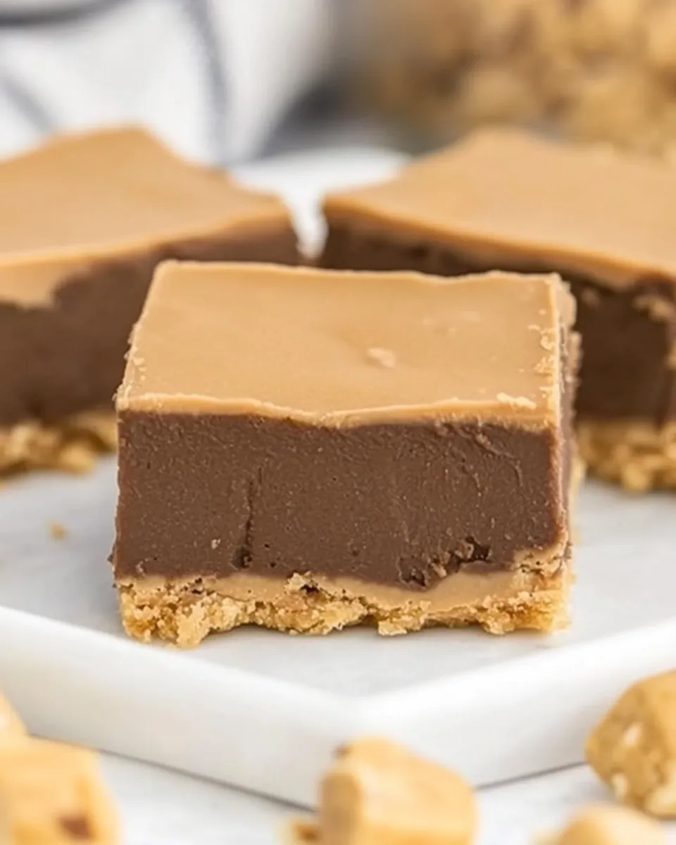 Delicious Peanut Butter Squares shot