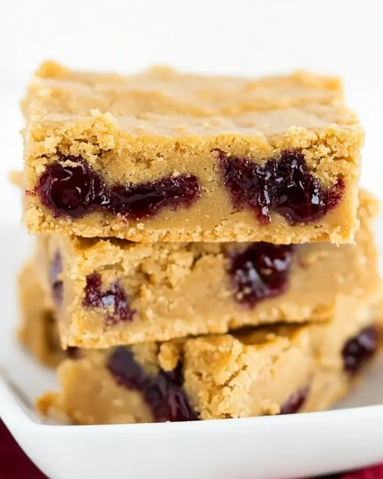 Homemade Peanut Butter & Jelly Cookie Bars photo