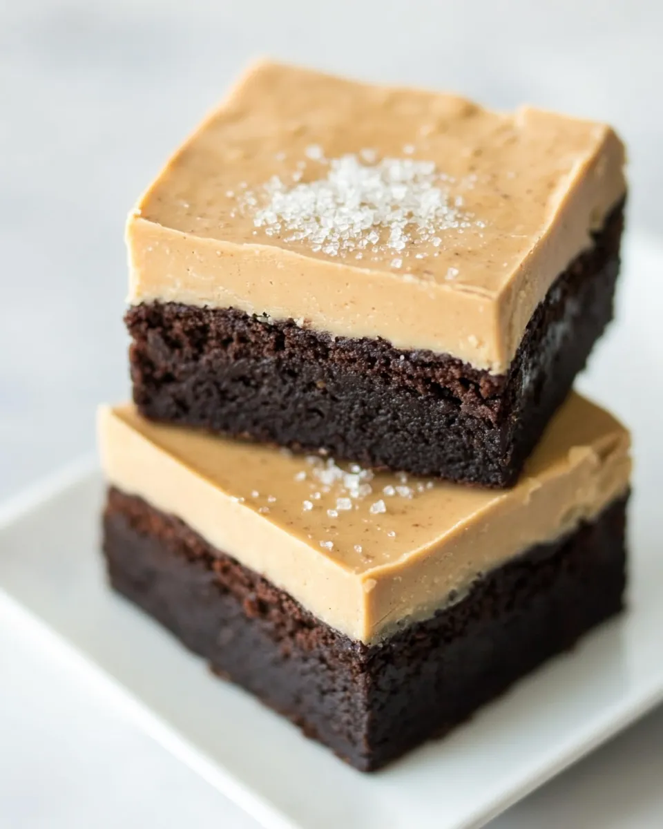 Easy Peanut Butter and Fleur de Sel Brownies recipe photo